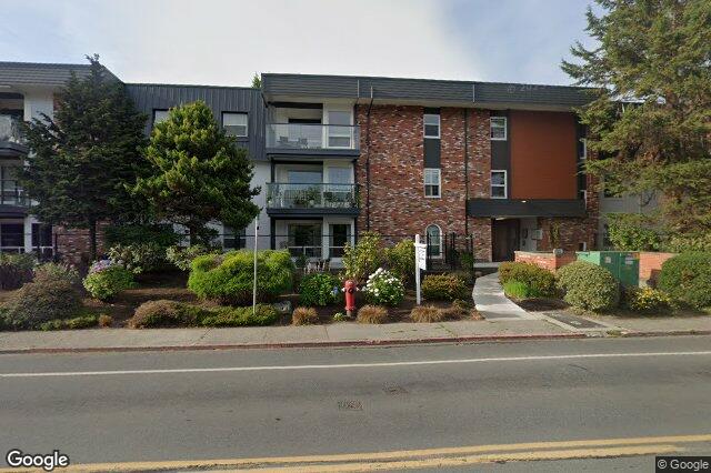 Street view of 206 – 1725 Cedar Hill Cross Rd, Saanich